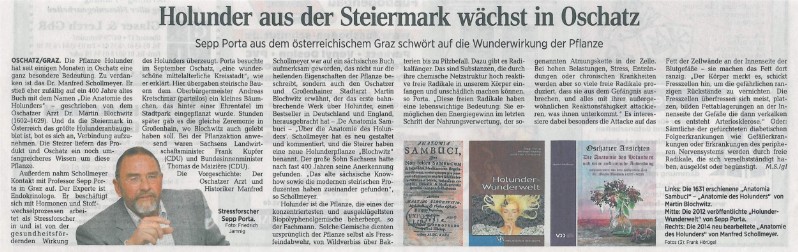 Artikel - Holunder aus der Steiermark wächst in Oschatz - Sepp Porta