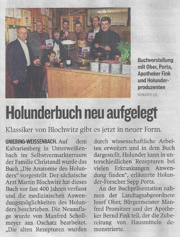 Artikel - Holunderbuch neu aufgelegt